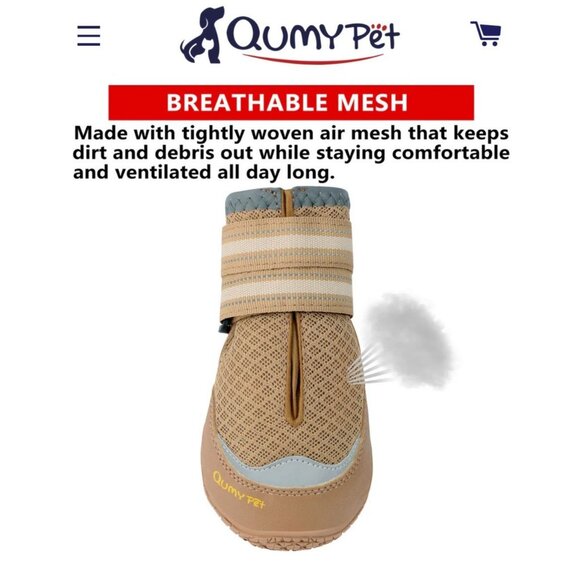 QUMY Dog Shoes for Medium Large Breed Size 7 - Picture 3 of 10